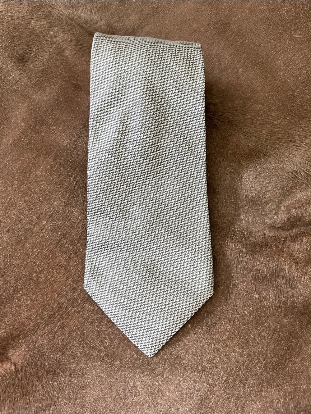 Stefano Ricci x Sacks Fifth Ave Silk Silver Geometric Tie